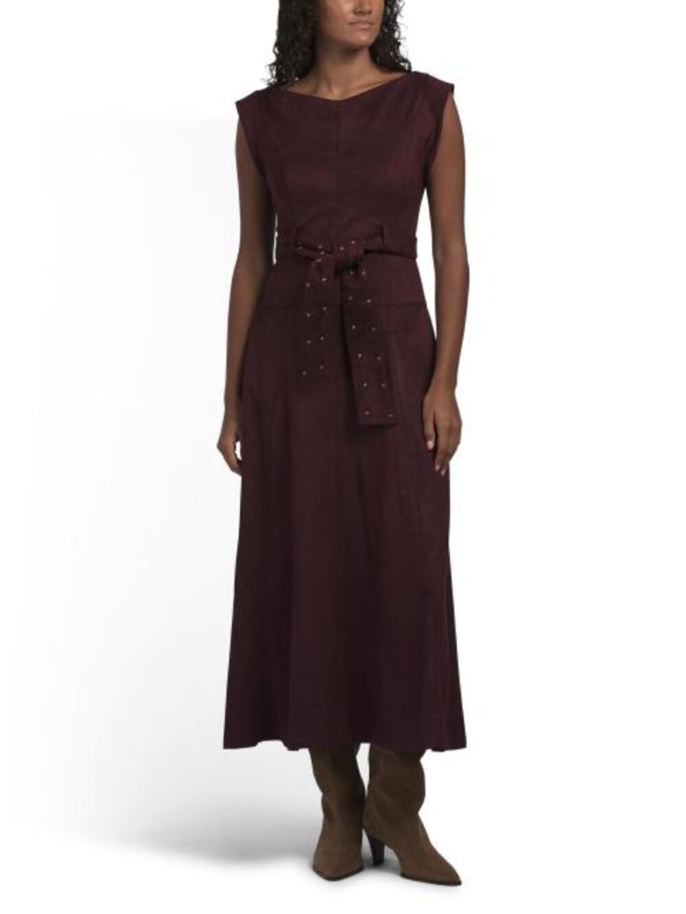 TAYLOR Tie Waist Midi Dress